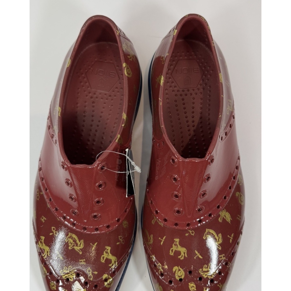 BIION Harry Potter Burgundy Patent Golf Shoes Unisex Men 7 Women9 Waterproof NWT - Picture 3 of 8